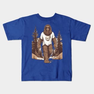 Dope Sasquatch in Nature Kids T-Shirt